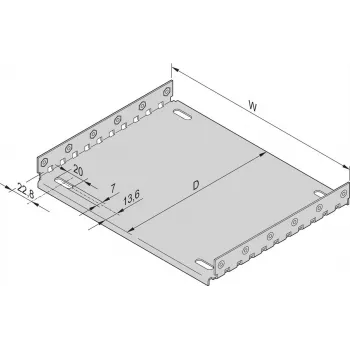 SCHROFF piastra di montaggio per lamiere di copertura - piastra di montaggio 42TE 220T (34563014)