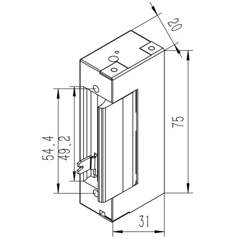 Serratura elettromagnetica QOLTEC 52459 12V simmetrica con memoria e bloccaggio