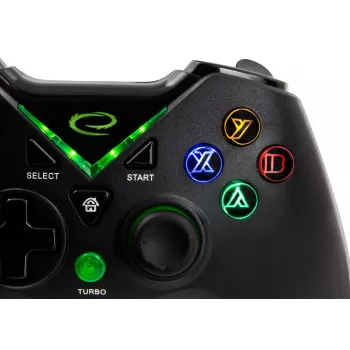 Gamepad Esperanza EGG114K con filo USB 2.0 nero — 12 tasti, 2 joystick, vibrazione, per PC e Xbox Series X/S/One