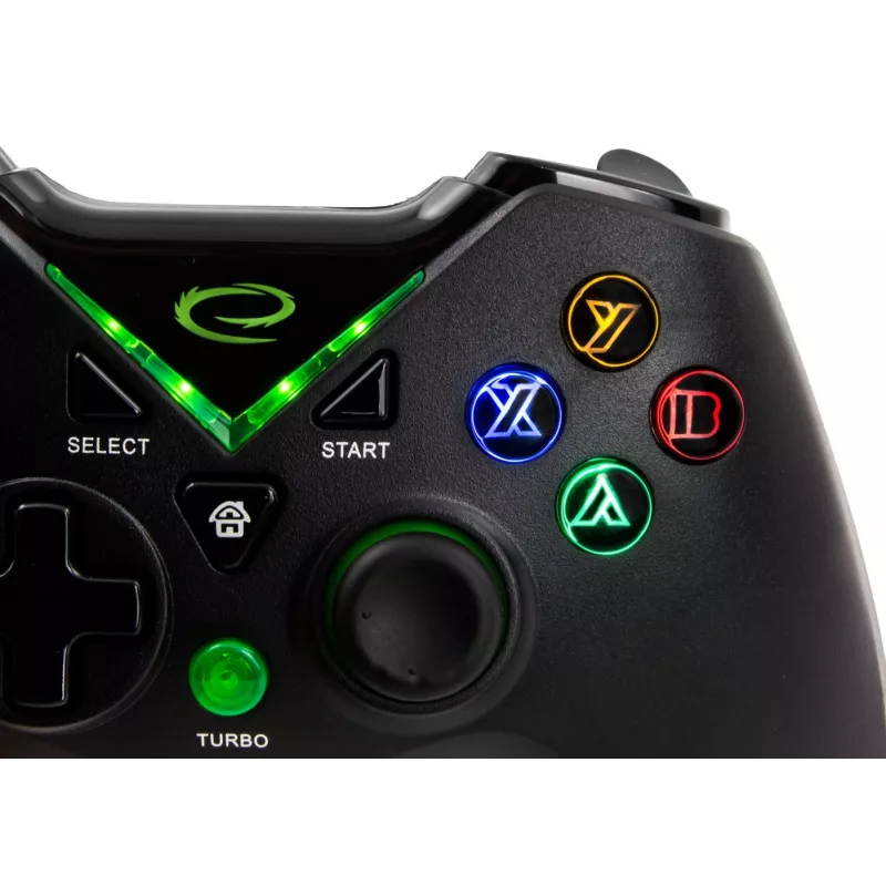 Esperanza EGG114K Pirate gamepad, USB 2.0, analogico/digitale, per PC, Xbox One, Xbox Series X/S, nero