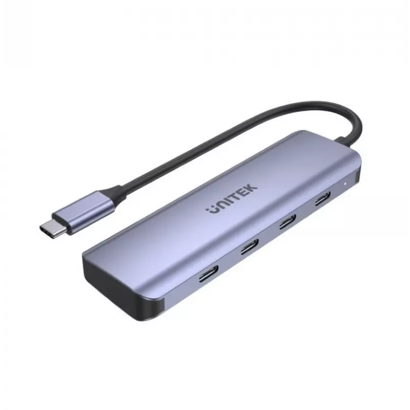 UNITEK uHUB Q4 hub USB Type-C 5000 Mbit/s grigio