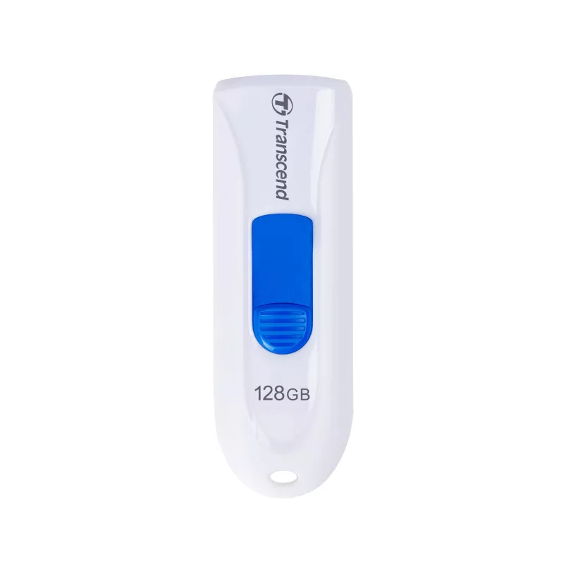 Transcend JetFlash 790 TS128GJF790W chiavetta USB, 128 GB, USB 3.1 Gen 1, connettore retrattile, bianco