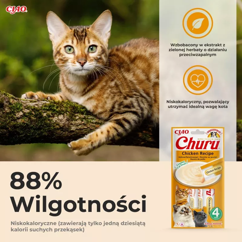 INABA Churu Chicken - snack per gatti - 4x14 g