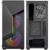 Aerocool Scape-G-BK-v2 Midi-Tower, Tempered Glass, FRGB - nero