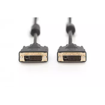 Cavo di connessione DVI Assmann. DVI(24+1). 2x ferrite M/M. 10.0m. DVI-D dual link. UL. bl (AK-320101-100-S)