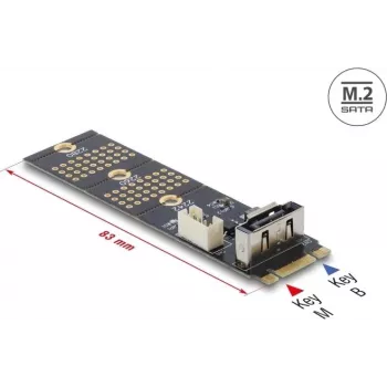 Adattatore M.2 Key B a SATA 7 poli (verticale) DELOCK 64290