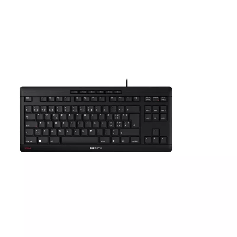 Tastiera CHERRY STREAM TKL universale USB QWERTZ svizzero nero