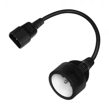 Savio CL-180 Cavo adattatore di alimentazione da IEC C14 a CEE 7/5, 15 cm