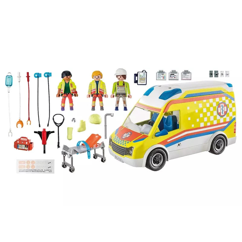 Playmobil 71202 City Life ambulanza con luci e suoni set di gioco adatto a bambini dai 4 anni singolo
