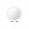 Specchio da trucco freestanding Medisana 23603 — rotondo bianco, a batteria, pieghevole, con illuminazione integrata