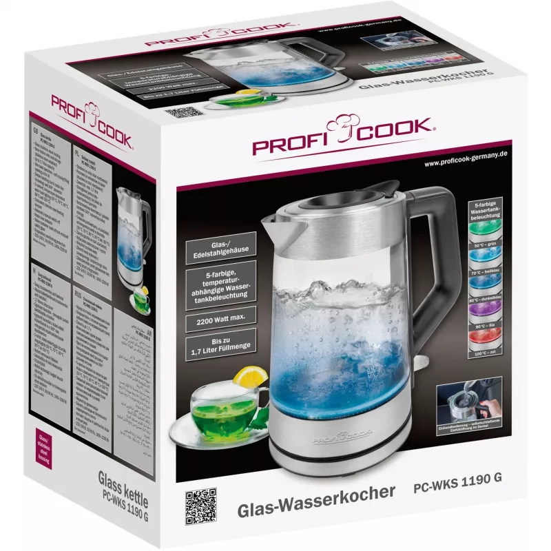 Bollitore elettrico in vetro Proficook PC-WKS 1190 G