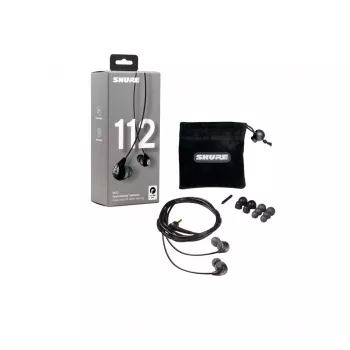Cuffie in-ear con filo Shure SE112-GR per chiamate/musica, nero, grigio