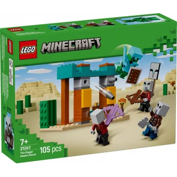Set da costruzione LEGO Pattuglia del deserto degli Illager 21267 – set di gioco Minecraft, 105 pezzi, 4 minifigure, 80×60×110 mm