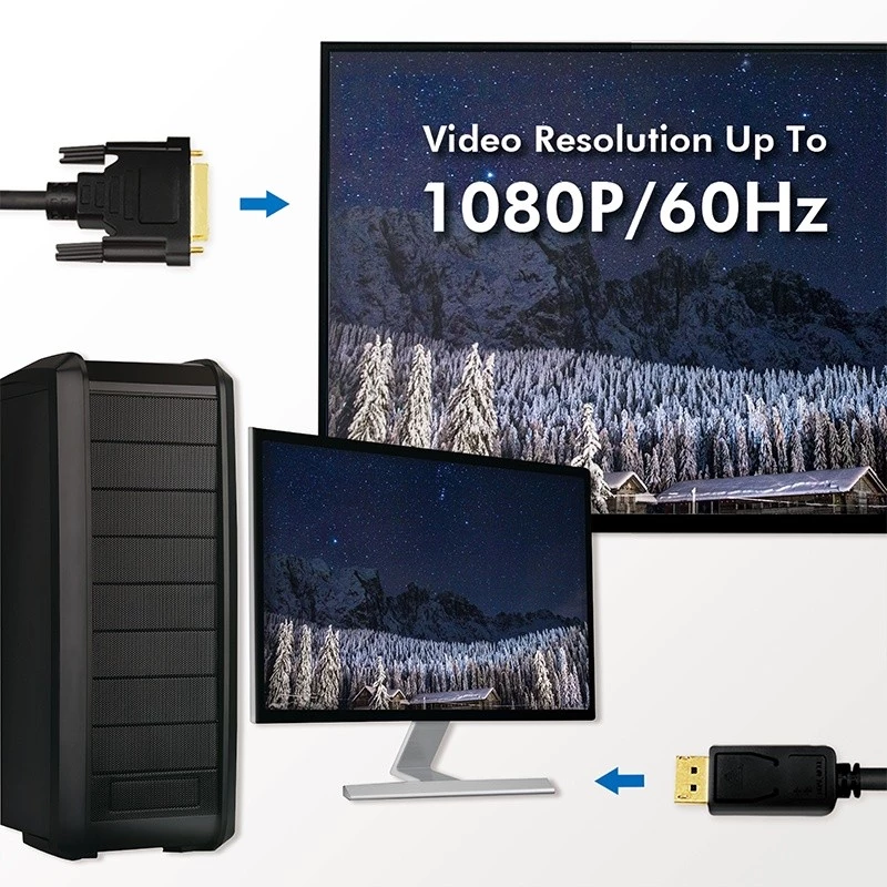 Adattatore cavo video LogiLink CV0132 DisplayPort a DVI 3 m nero