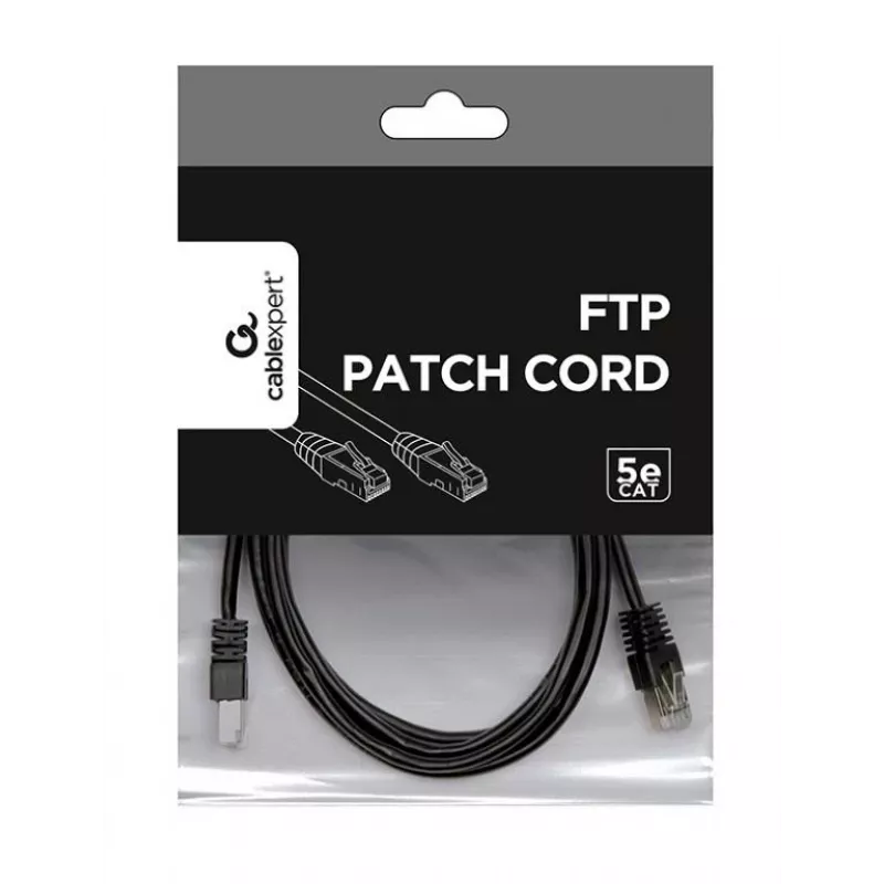 Cavo patch CAT5E FTP 2M/PP22-2M/BK Gembird