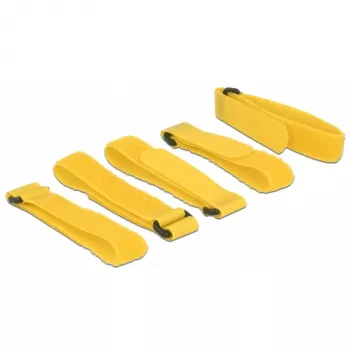 Fascette a strappo DeLOCK 18708 giallo 5 pz.