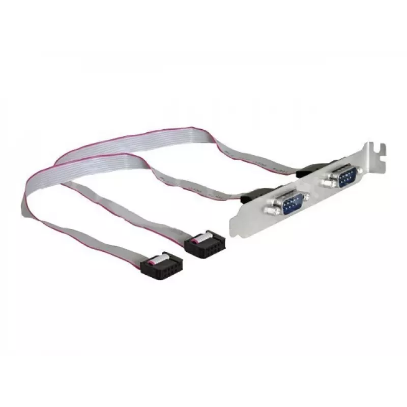 Delock Staffa slot, 2 x porta seriale (DB9 maschio), 40 cm