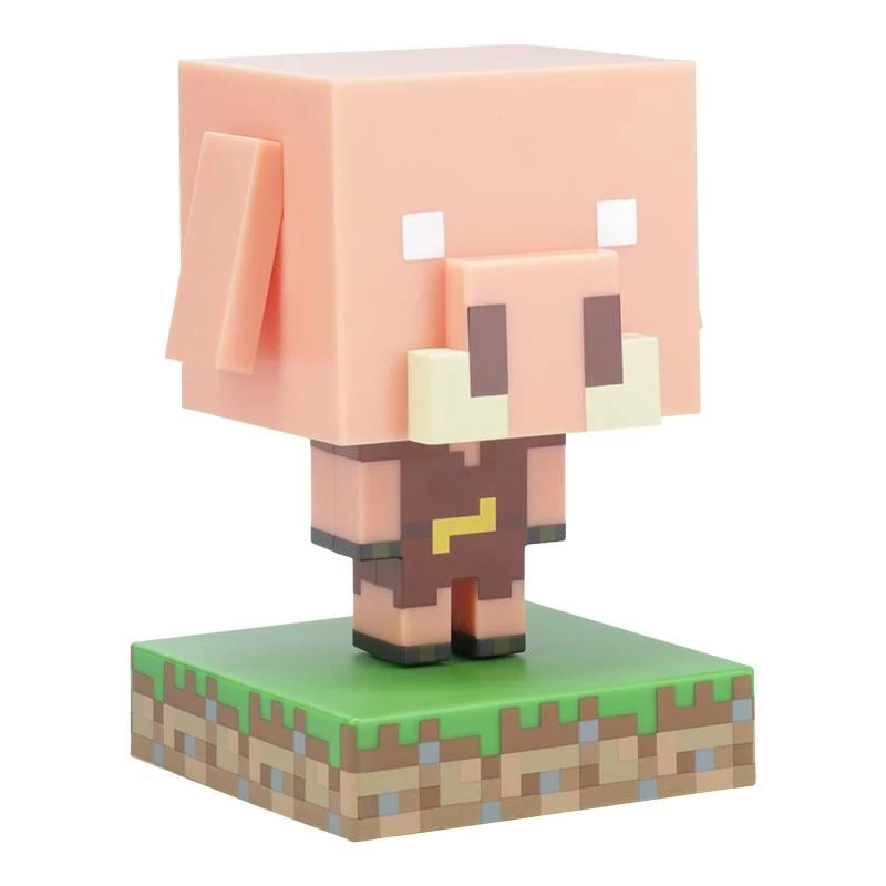 Lampada da tavolo Paladone Icon Light PP14431MCF Piglin LED, decorativa in design gaming