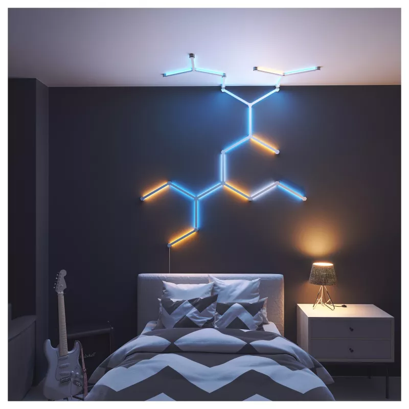 Connettore per illuminazione Nanoleaf Flex — bianco, cavo 0,24 m, confezione da 3