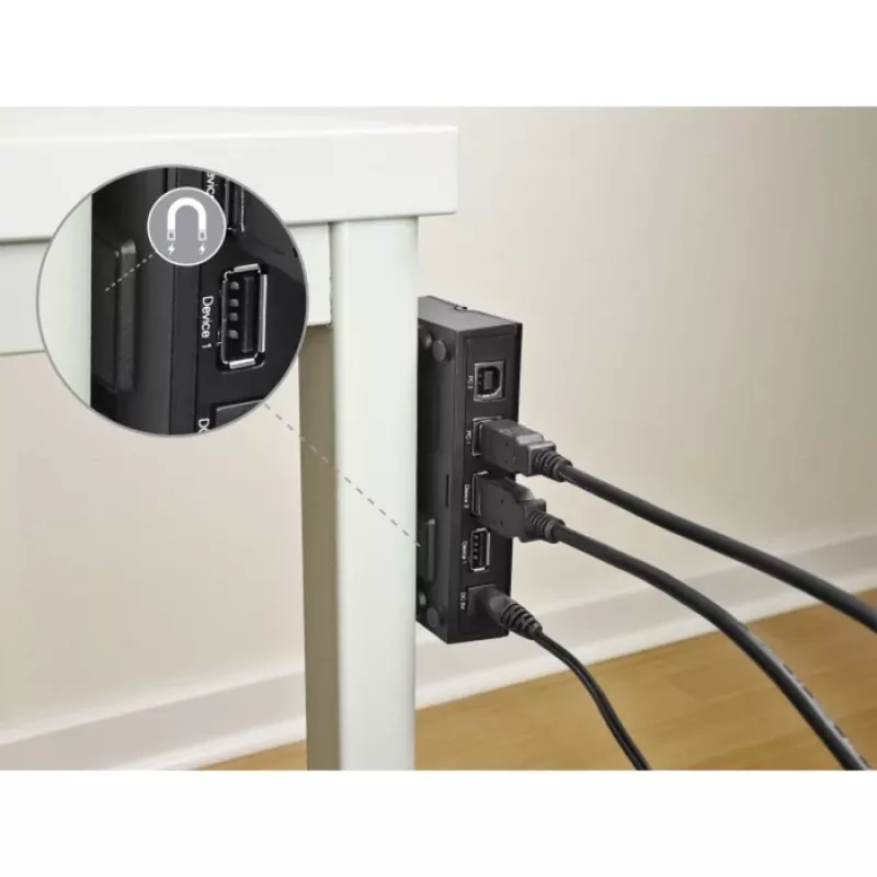 DeLOCK 11495 commutatore dati per computer 5 Gbit/s nero plastica