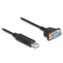 DeLOCK adattatore USB 2.0 su seriale RS-232 50 cm FTDI nero