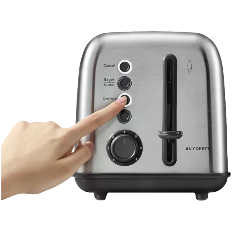 BUYDEEM tostapane 2 fette, modello DT620E, colore acciaio inox, EU
