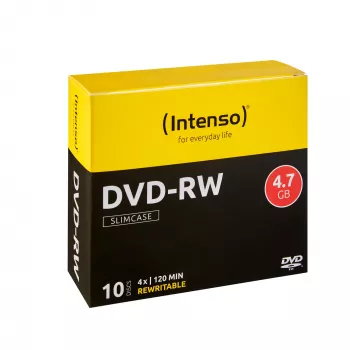 INTENSO DVD-RW 4,7 GB 4x, 10 pezzi, disco ottico 120 mm, slimcase
