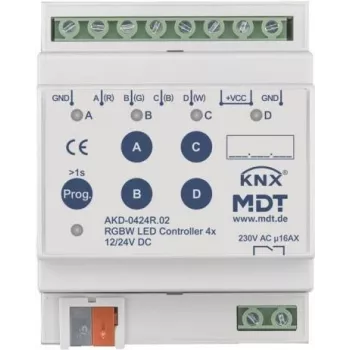 MDT AKD-0424R.02 controller LED, RGBW, 4 canali, 4TE, REG (AKD-0424R.02)