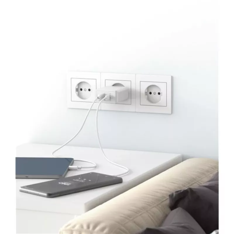Goobay Dual USB-C™ PD (Power Delivery) caricabatterie rapido (30 W) (61674)