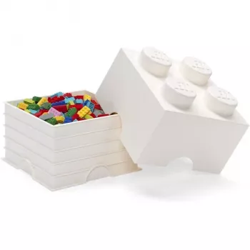 Mattoncino contenitore LEGO Room Copenhagen 4 bianco – LEGO 40031735 mattoncino contenitore per organizzare giocattoli e piccoli oggetti
