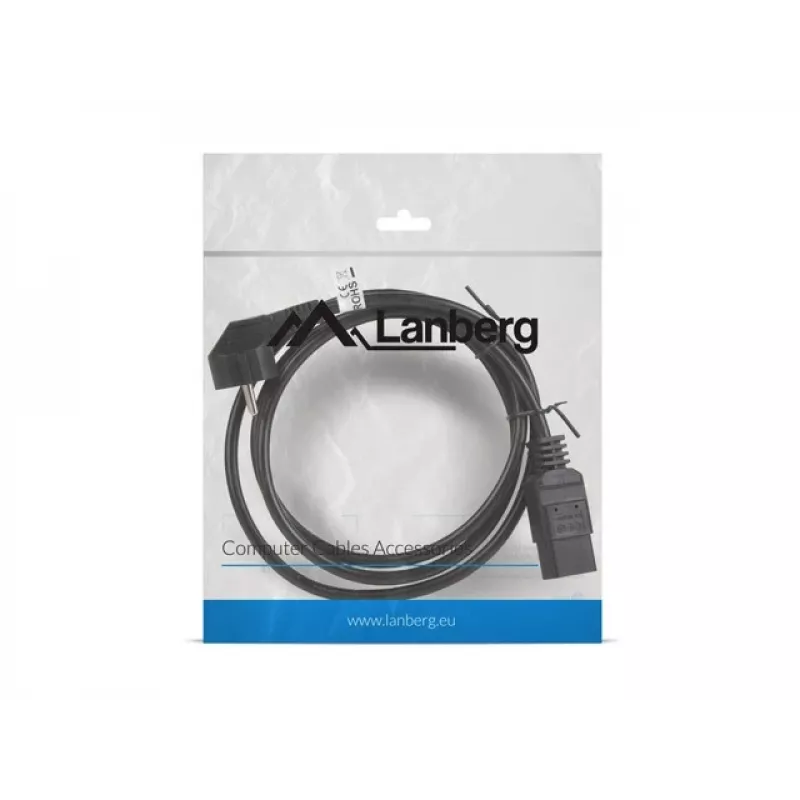 Cavo di alimentazione CEE 7/7 - IEC 320 C19 16A VDE 1,8M nero