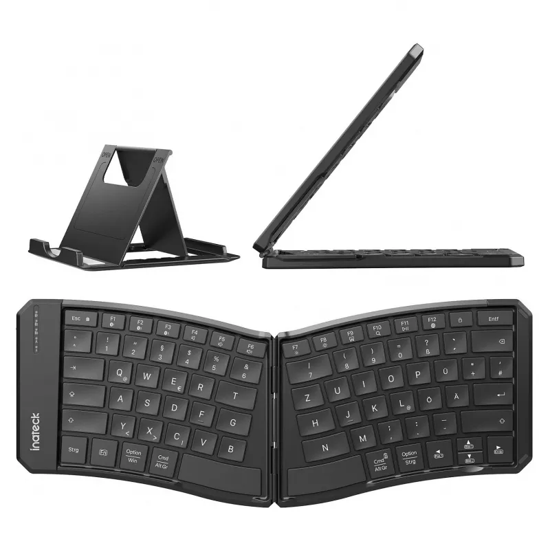 Tastiera Bluetooth full-size curva Inateck N0131 QWERTZ a forbice nero