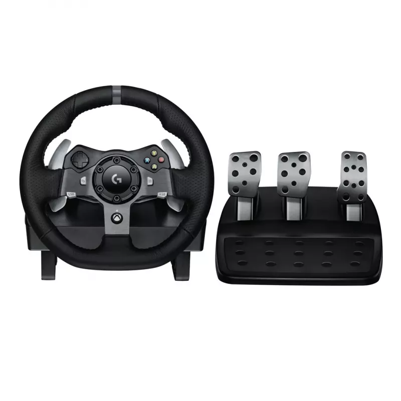 Logitech G920 Driving Force volante da corsa con pedali per Xbox One e PC, USB, nero (941-000123)