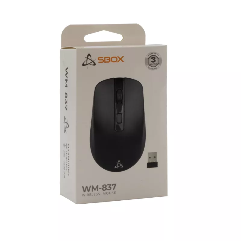 Mouse SBOX WM-837 nero USB Type-A