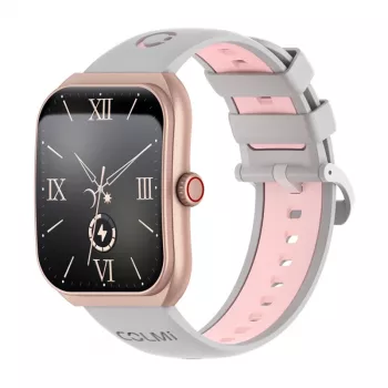 Smartwatch Colmi P86 oro rosa con cardiofrequenzimetro, impermeabile