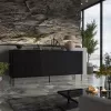 Comò 4D ABI 200x45x88 nero opaco