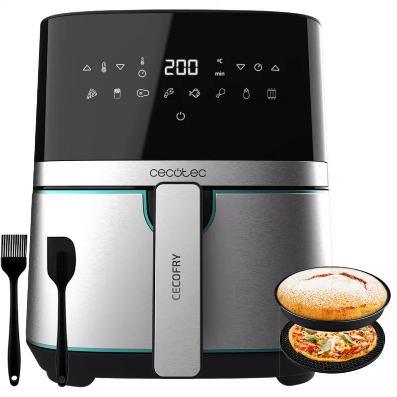 Friggitrice ad aria CECOTEC Cecofry Full Inox Pro 5500 Pro con accessori