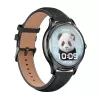 Smartwatch Colmi L28 con cinturino in silicone nero e pelle nero