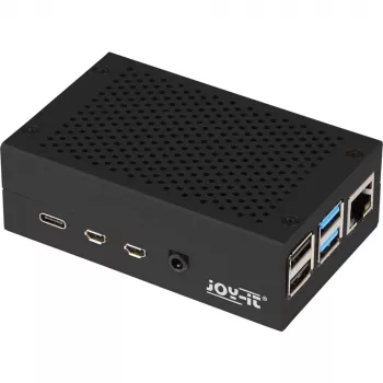 Case in alluminio per Raspberry Pi 4 B di JYT, modello RB-AlucaseP4+01B, versione nera