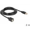 Cavo USB DeLOCK USB2.0-B 2 m USB B nero