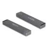 Delock - case per memoria - case esterno per SSD M.2 NVME PCIe o SSD SATA con connettore maschio USB 10 Gbps Type-A - M.2 - scheda M.2 NVMe / SATA 6Gb/s - USB