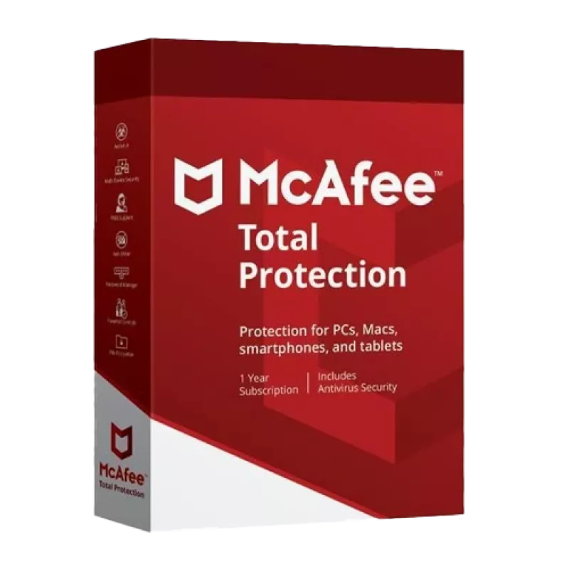 McAfee Total Protection – 10 dispositivi / 1 anno, Global