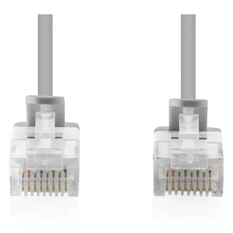 Cavo patch di rete DIGITUS CAT6 U-UTP sottile, 2 m, grigio, confezione da 10