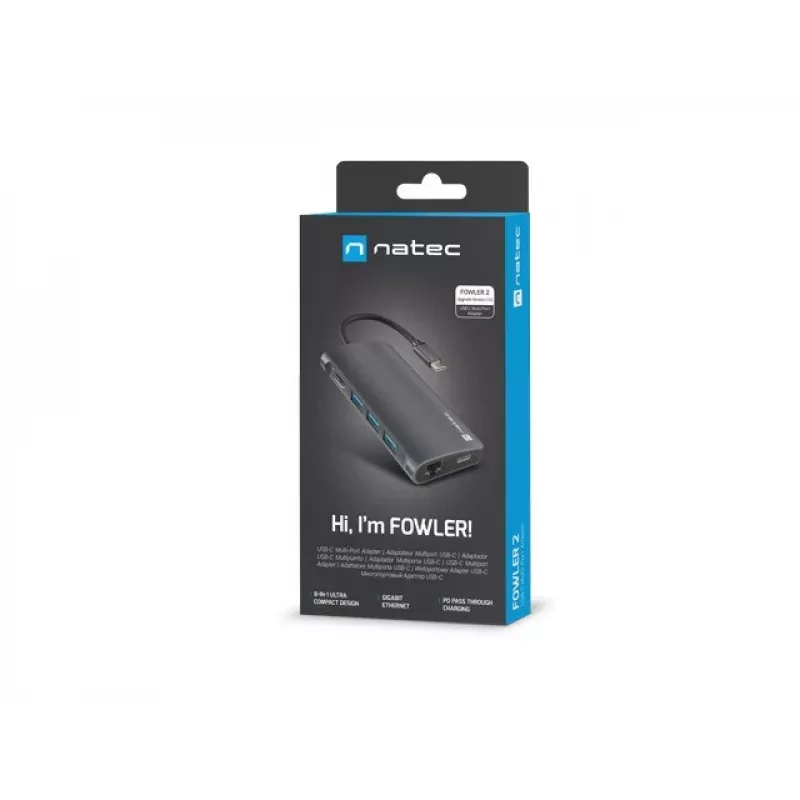 Docking station NATEC NMP-2162 USB 3.2 Gen 1 Type-C grigio con filo