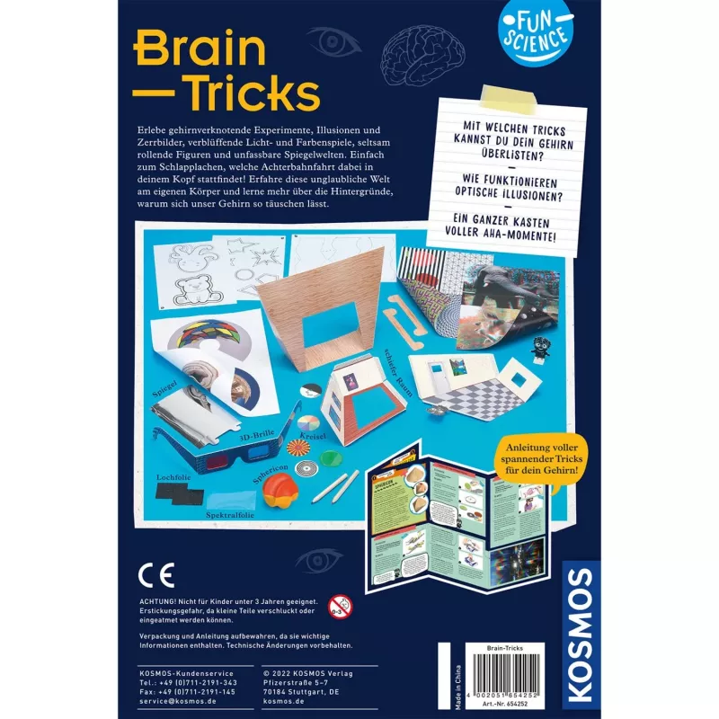 Kosmos Fun Science Brain Tricks, kit di esperimenti, elettricità, 8 anni, multicolore