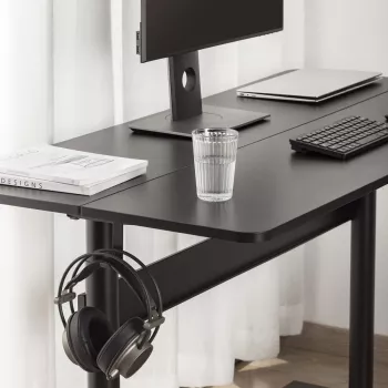 Scrivania ergonomica con piano, pistone a gas, regolabile in altezza, per lavorare in piedi e seduti, altezza max 115 cm, ER