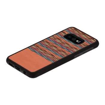 Custodia per smartphone man and wood per Galaxy S10e — scacchi marroni con bordo nero