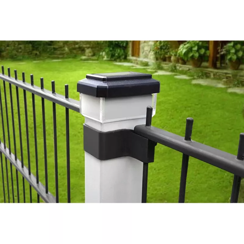 GB128 Lampada solare LED per pali di recinzione e giardino, nero - verde blu