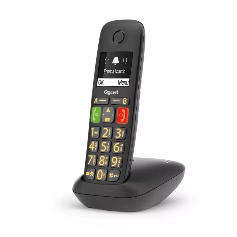 Gigaset E290 telefono cordless, nero
