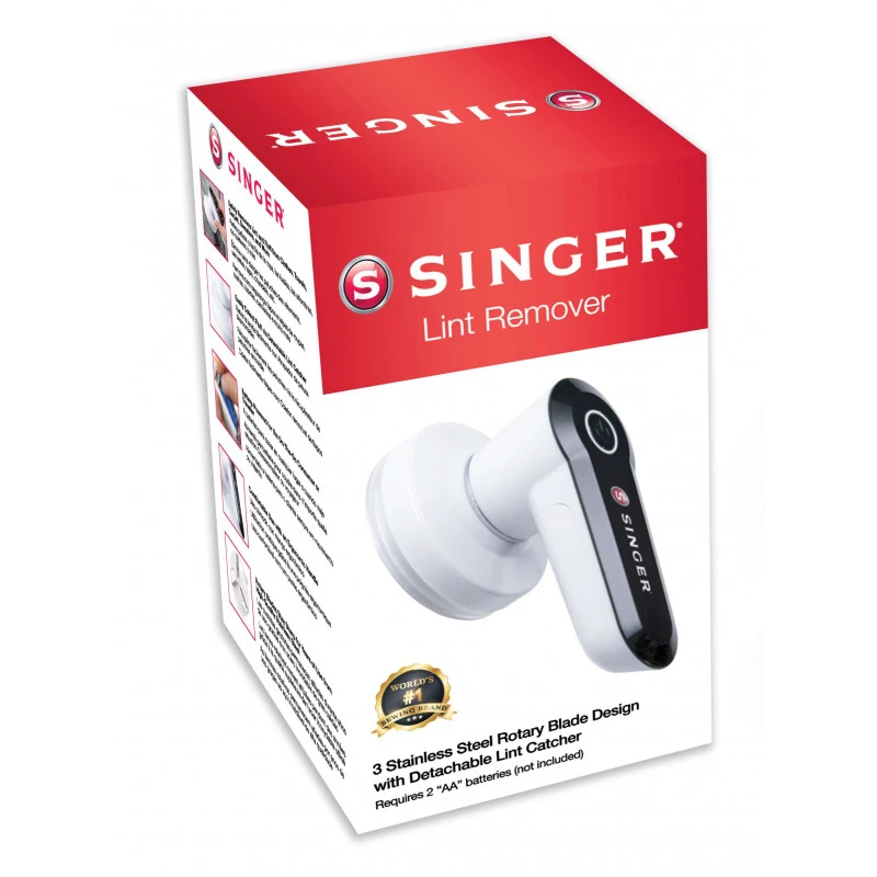 SINGER 220015002 raschietto per pelucchi nero, bianco acciaio inox
